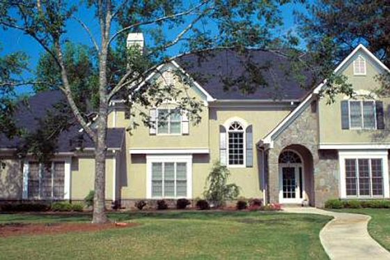 Exterior - Front Elevation for European House Plan #312-398 - 4 bed, 2.5 bath