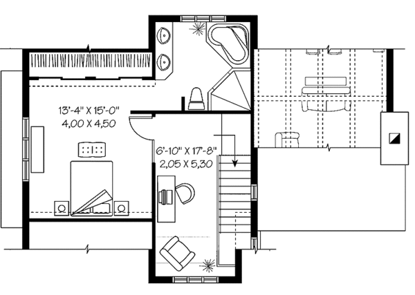 House Plan Design - Craftsman Floor Plan - Upper Floor Plan #23-2371