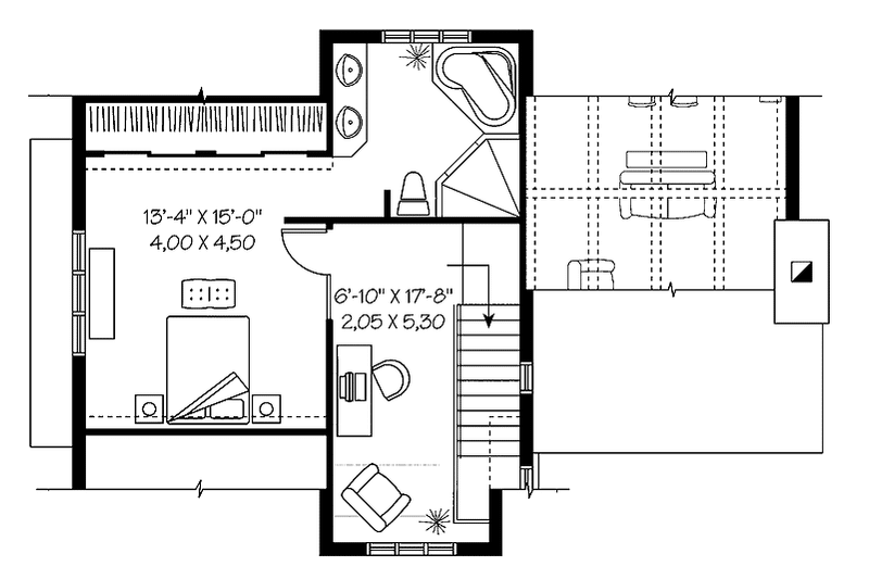 Home Plan - Floor Plan - Upper Floor for Craftsman House Plan #23-2371 - 3 bed, 2 bath