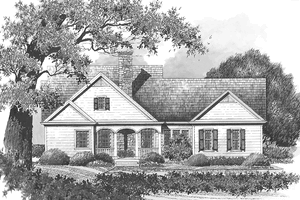 Exterior - Rear Elevation for Country House Plan #429-95 - 4 bed, 3 bath