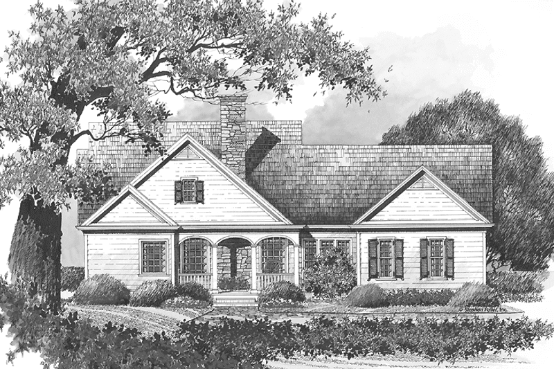 Home Plan - Exterior - Rear Elevation for Country House Plan #429-95 - 4 bed, 3 bath