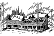 Country Style House Plan - 4 Beds 3.5 Baths 2535 Sq/Ft Plan #60-793 