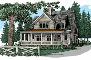 Colonial Exterior - Front Elevation Plan #927-944