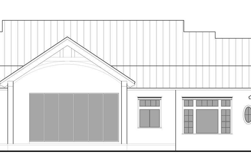 House Blueprint - Exterior - Rear Elevation for Colonial House Plan #1058-222 - 4 bed, 5.5 bath