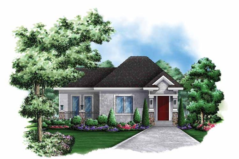Architectural House Design - Exterior - Front Elevation 3 for Craftsman House Plan #1017-137 - 1 bed, 1 bath