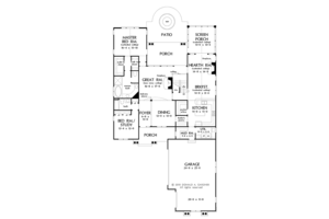 Floor Plan - Main Floor for Traditional House Plan #929-1014 - 4 bed, 4 bath