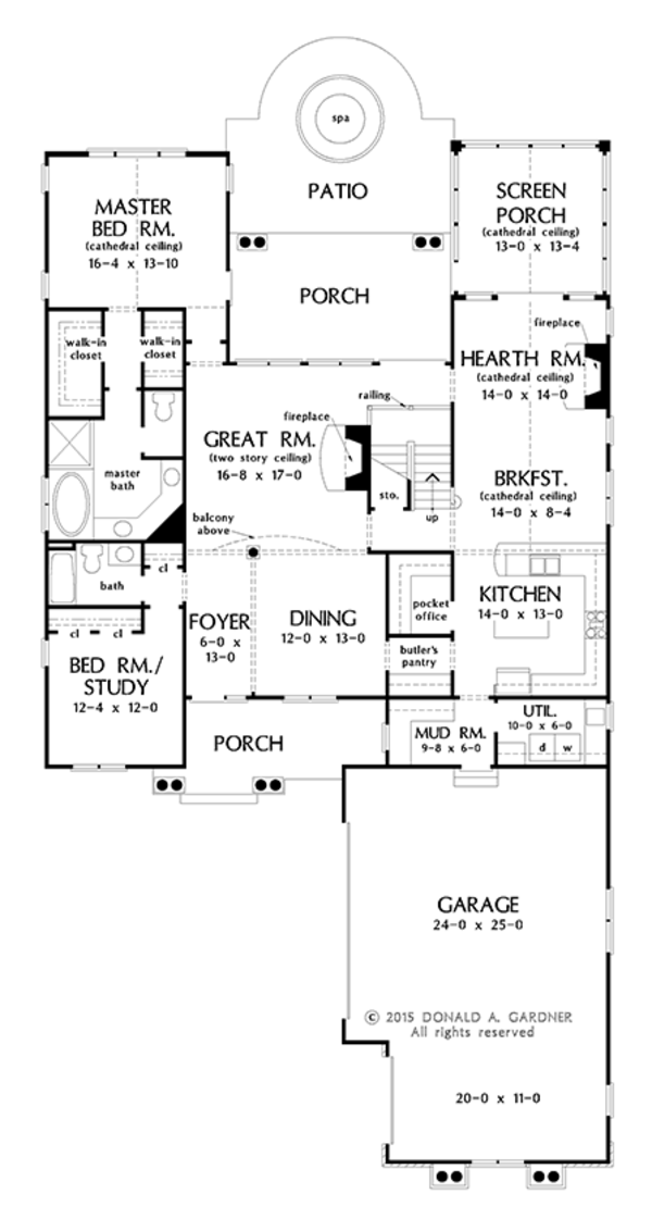 House Blueprint - Traditional Floor Plan - Main Floor Plan #929-1014