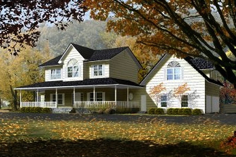 Architectural House Design - Farmhouse Exterior - Front Elevation Plan #1-765