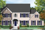 Colonial Style House Plan - 3 Beds 3 Baths 3082 Sq/Ft Plan #1053-61 Exterior 