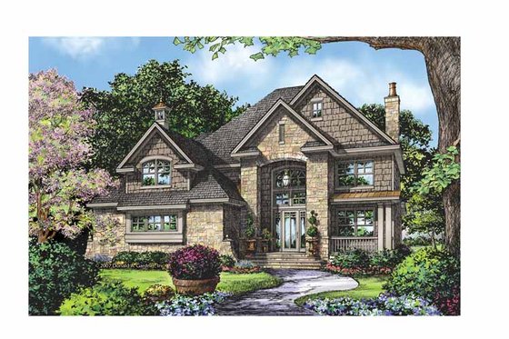 Exterior - Front Elevation 3 for Country House Plan #929-835 - 4 bed, 3.5 bath