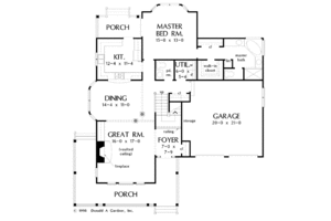 Floor Plan - Main Floor for Country House Plan #929-402 - 3 bed, 2.5 bath