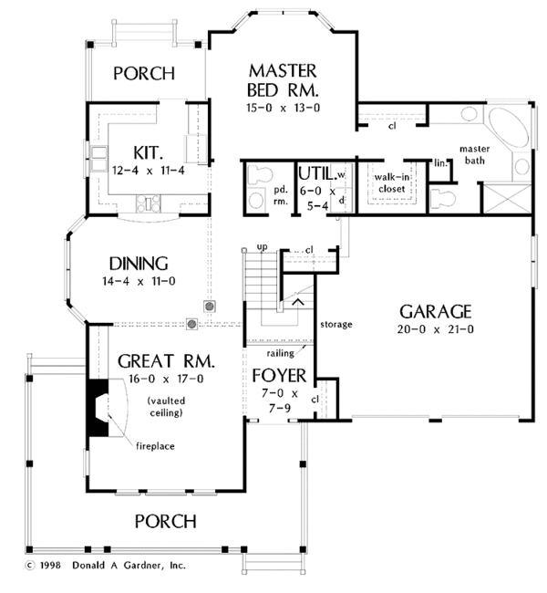 Architectural House Design - Country Floor Plan - Main Floor Plan #929-402