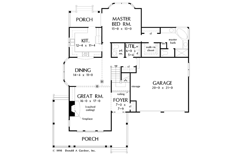 Home Plan - Floor Plan - Main Floor for Country House Plan #929-402 - 3 bed, 2.5 bath