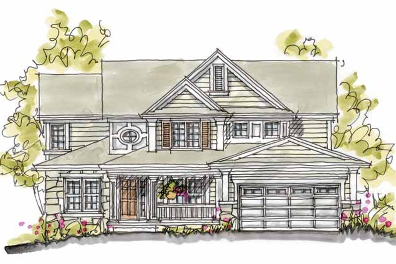 Architectural House Design - Traditional Exterior - Front Elevation Plan #20-2232