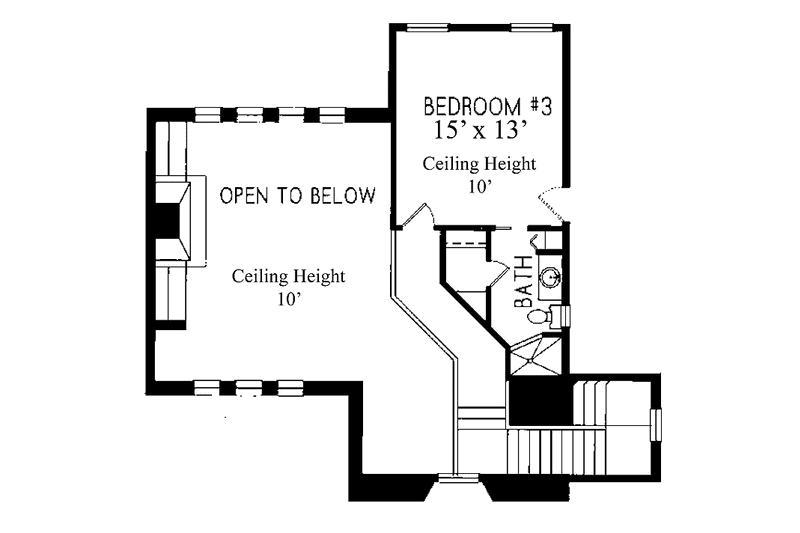 House Plan Design - Floor Plan - Upper Floor for Mediterranean House Plan #76-123 - 3 bed, 3.5 bath