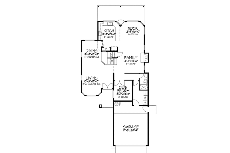 Home Plan - Floor Plan - Main Floor for Mediterranean House Plan #320-977 - 3 bed, 3 bath
