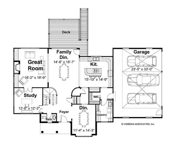 Country Floor Plan - Main Floor Plan #928-206
