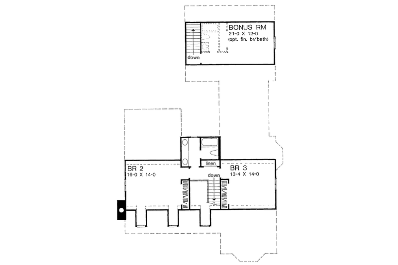 Dream House Plan - Floor Plan - Upper Floor for Victorian House Plan #72-1069 - 3 bed, 2.5 bath