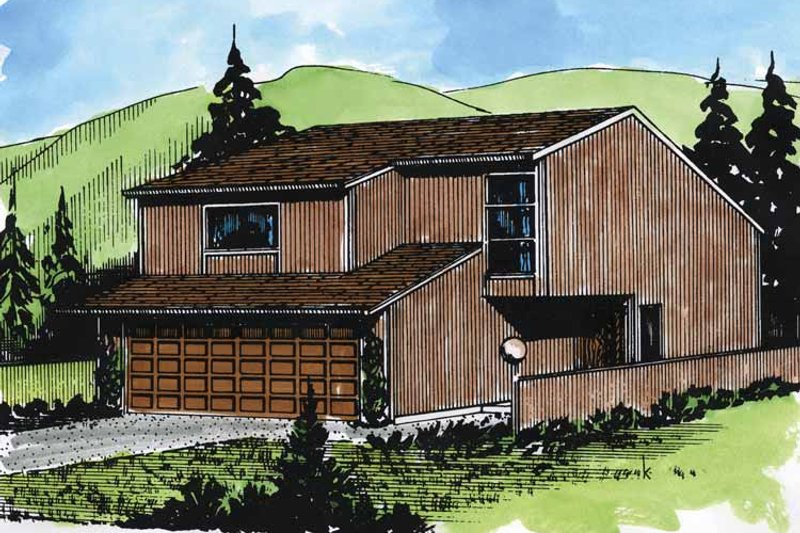 Dream House Plan - Contemporary Exterior - Front Elevation Plan #320-777