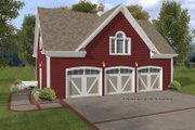 Craftsman Style House Plan - 1 Beds 1 Baths 750 Sq/Ft Plan #56-673 