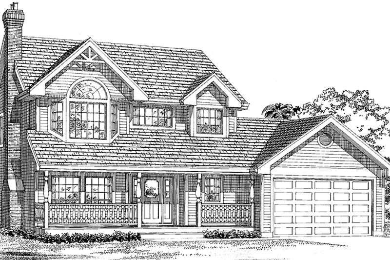Dream House Plan - Victorian Exterior - Front Elevation Plan #47-815