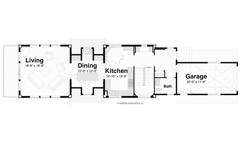 Dream House Plan - Floor Plan - Main Floor for Contemporary House Plan #928-249 - 3 bed, 3.5 bath