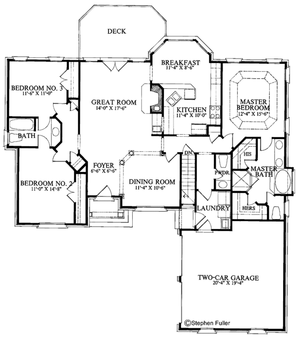 House Design - Traditional Floor Plan - Main Floor Plan #429-116