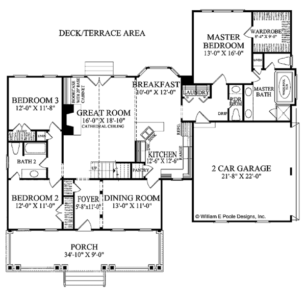 Home Plan - Traditional Floor Plan - Main Floor Plan #137-322