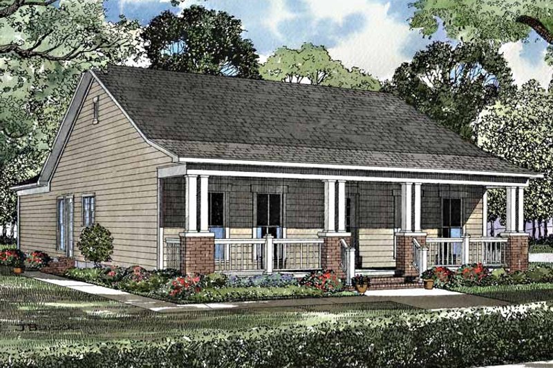 Home Plan - Exterior - Front Elevation 3 for Country House Plan #17-3147 - 3 bed, 2 bath