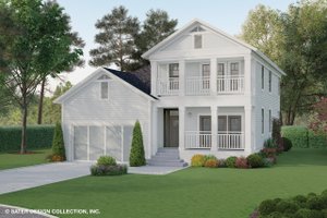 House Blueprint - Southern Exterior - Front Elevation Plan #930-496