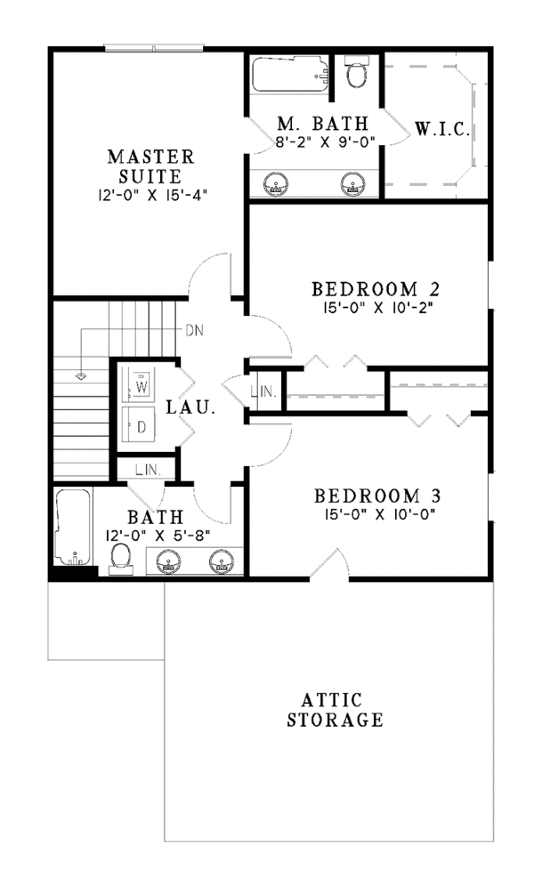 Architectural House Design - Bungalow Floor Plan - Upper Floor Plan #17-2997