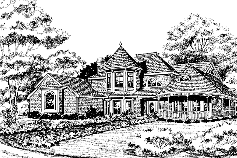 Home Plan - Exterior - Front Elevation 3 for Victorian House Plan #314-188 - 4 bed, 3 bath