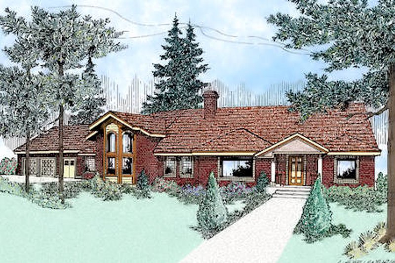 Dream House Plan - Traditional Exterior - Front Elevation Plan #60-228