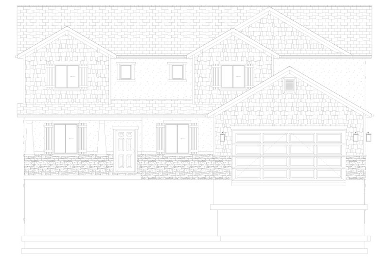 Architectural House Design - Exterior - Front Elevation 5 for Craftsman House Plan #1060-246 - 5 bed, 3.5 bath
