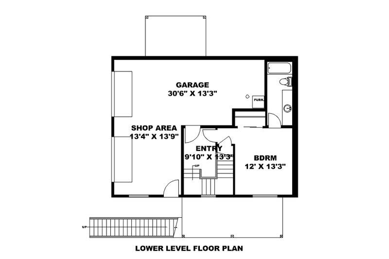 Dream House Plan - Floor Plan - Lower Floor for Traditional House Plan #117-972 - 3 bed, 3 bath