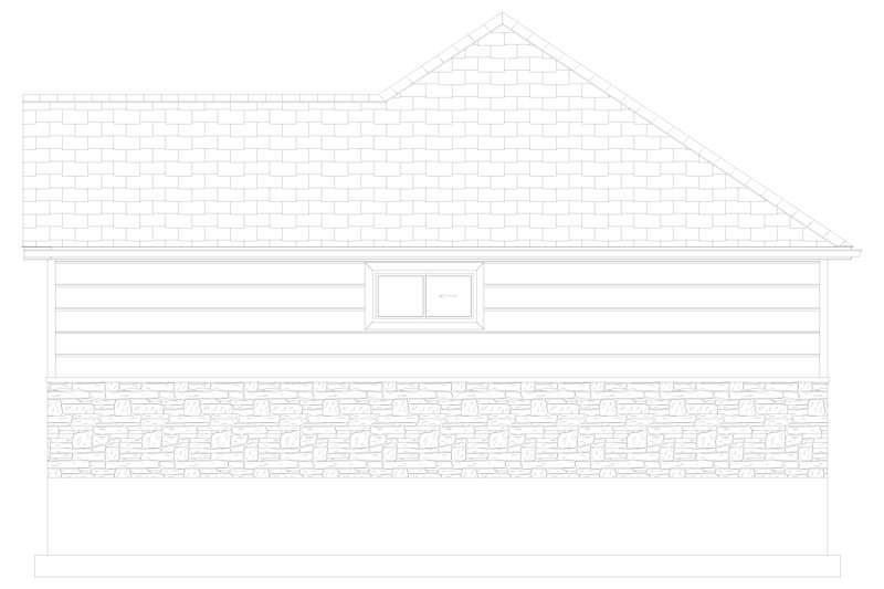 Architectural House Design - Exterior - Other Elevation 2 for Craftsman House Plan #1060-341 - 2 bed, 1 bath