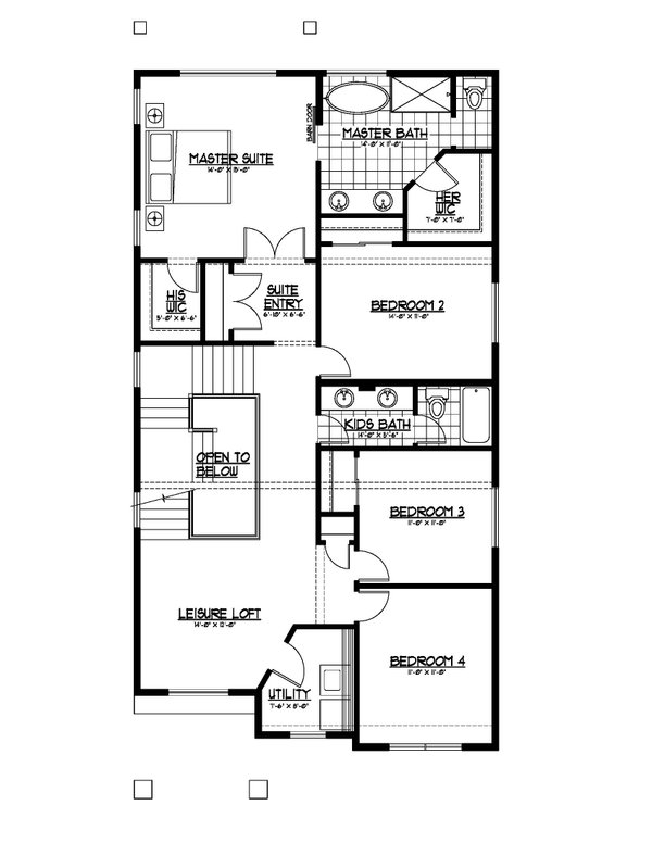 Dream House Plan - Contemporary Floor Plan - Upper Floor Plan #569-66