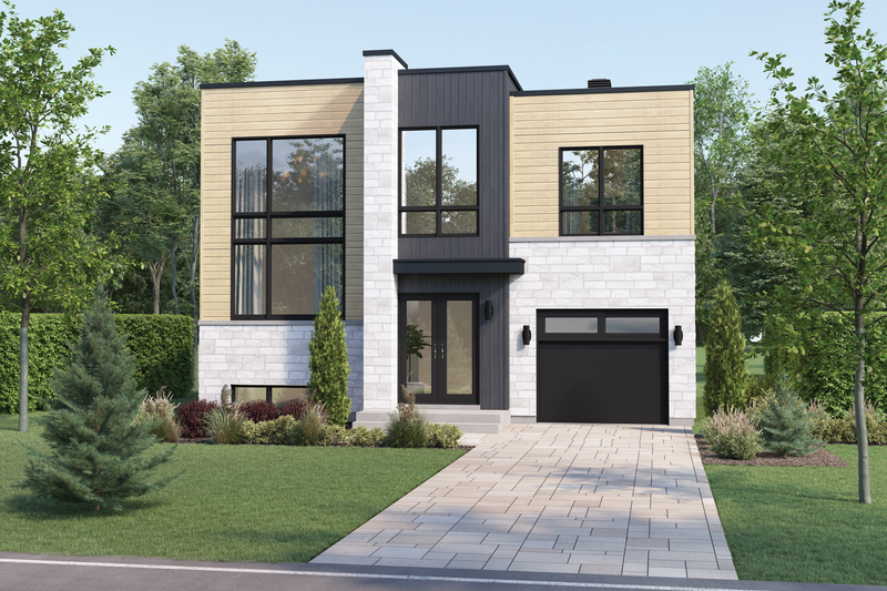 Home Plan - Modern Exterior - Front Elevation Plan #25-5026