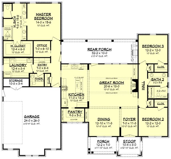Home Plan - Ranch Floor Plan - Main Floor Plan #430-211