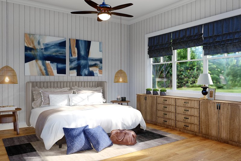 House Plan Design - Interior - Master Bedroom for Ranch House Plan #54-553 - 3 bed, 2.5 bath