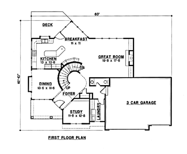 European Floor Plan - Main Floor Plan #67-182