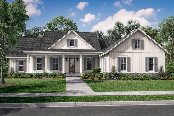 Exterior - Front Elevation 3 for Farmhouse House Plan #430-232 - 4 bed, 2.5 bath