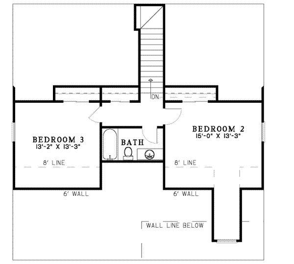 House Design - Traditional Floor Plan - Upper Floor Plan #17-432