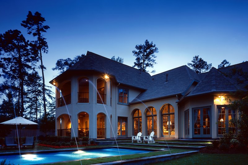 Home Plan - Exterior - Rear Elevation for European House Plan #20-1731 - 4 bed, 4.5 bath