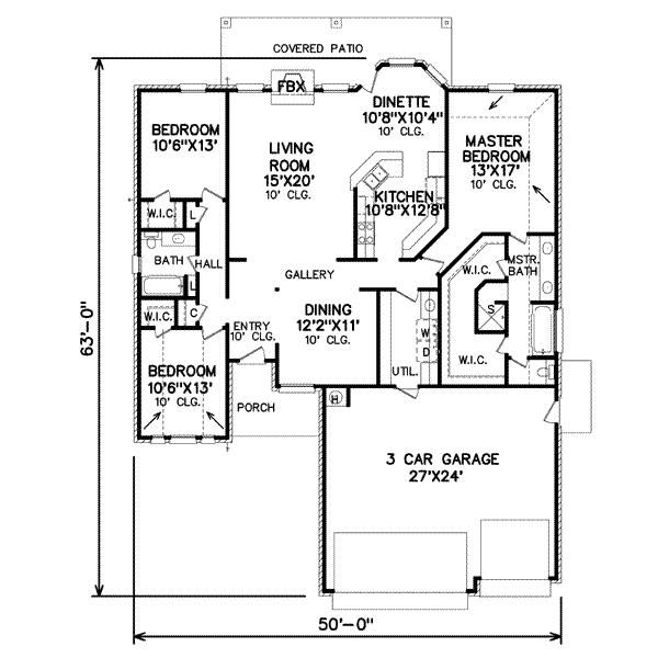 Traditional Floor Plan - Main Floor Plan #65-492