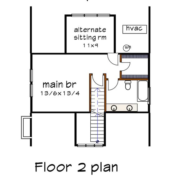 House Plan Design - Cabin Floor Plan - Upper Floor Plan #79-192