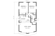 Mediterranean Style House Plan - 2 Beds 1 Baths 1016 Sq/Ft Plan #1-143 