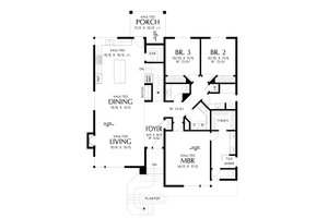 Floor Plan - Main Floor for Contemporary House Plan #48-1148 - 3 bed, 2.5 bath