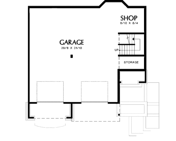 Traditional Floor Plan - Lower Floor Plan #48-378