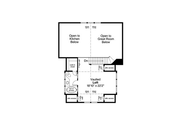Barndominium Floor Plan - Upper Floor Plan #124-1263